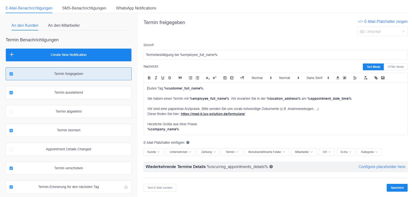 benachrichtigungen-einstellungen-onlinekalender-LUX-digitale-Praxis
