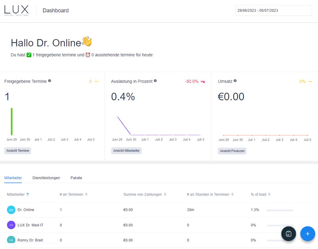 dashboard-onlinekalender-LUX-digitale-Praxis