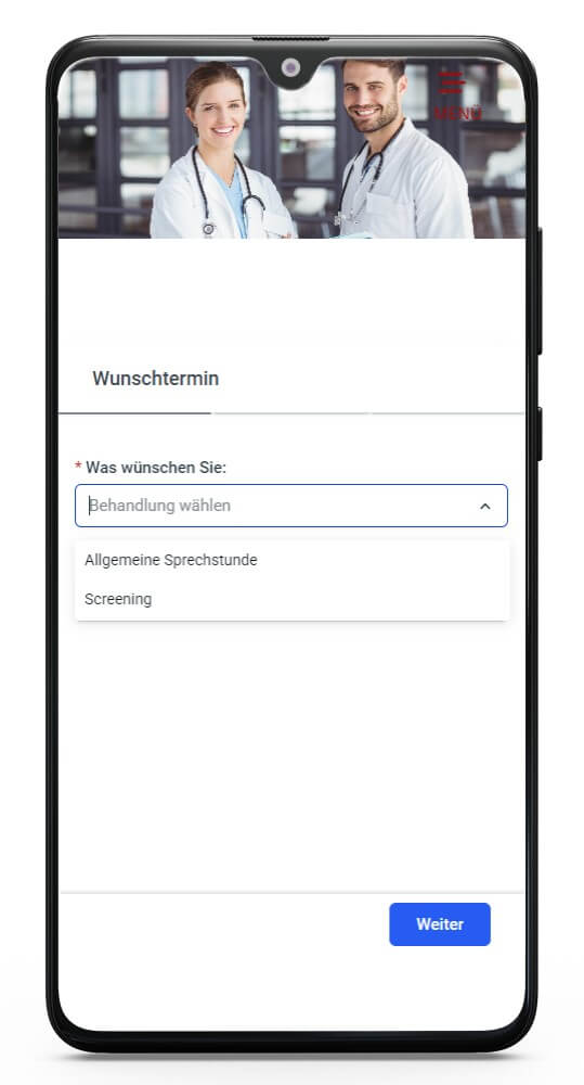 mobile-Sprechstunde-praxis-onlinekalender-LUX-digitale-Praxis
