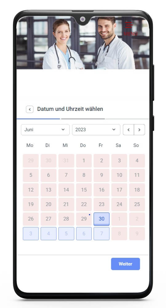 mobile-freie-tage-praxis-onlinekalender-LUX-digitale-Praxis
